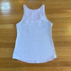 Lululemon Run: First Base Racerback Women's Tank | Lt Pk/Gry Striped | 6